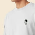 thumbnail image 5 of Dalix Astronaut Embroidered Cotton Classic Fit Long Sleeve Crewneck Tee Shirt Mens in White 3XL XXX-Large, 5 of 5