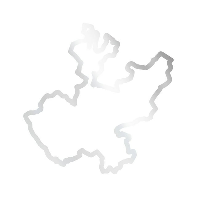 Jalisco State Shaped Sticker Decal Die Cut - Self Adhesive Vinyl - Weatherproof - Made in USA - Many Color and Sizes - outlined ja jal mexico free and sovereign state of