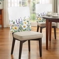 thumbnail image 4 of Spring Flowers Chair Covers Set of 1 White Daisy Lavender Eucalyptus Leaf Plants Chair Back Covers Stretch Removable Washable Slipcovers Protector for Dining Room Kitchen Party Decor, 4 of 9