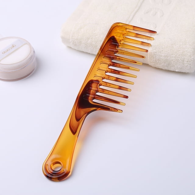 Peine de cabeza de aceite vintage para hombres Peine de cabeza de espalda rizada para desenredar dientes anchos (04) Likrtyny cuidado belleza