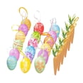 thumbnail image 2 of QSTDGVPW Easter Hanging Ornaments Multicolored Foam Lightweight for Tree Hanging Decor for Festival Living Room Spring Atmosphere Wall 24pcs Egg Carrot, 2 of 8