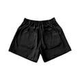 thumbnail image 7 of Tfken High Waisted Shorts Women Stretch Lose Wide-Leg Cargo Shorts With Pockets Button Short Pants Lightweight Summer Ladies Comfortable Clothes Black, 7 of 7