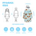 thumbnail image 3 of Beagle and Bone Blue Pattern Lamb Fleece Blanket Hoodies for Teens ,Teens Oversize Sherpa Wearable Hooded Blanket Sweatshirt with Super Pockets, 3 of 6