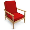thumbnail image 3 of Jordan Manufacturing Sunbrella 45" x 22" Canvas Logo Red Solid Rectangular Outdoor Deep Seat Chair Cushion Set with Ties and Welt, 3 of 13