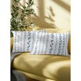 thumbnail image 5 of Outdoor Pillows Waterproof, Modern Minimalist Bedding Throw Pillows with Insert for Couch Sofa Bed, Light Blue Rustic Leaves Stripes 12x20 Inch Pillowcases Decorative Camping Patio Pillow Set of 1, 5 of 8