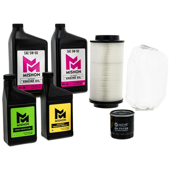 Mishon Full Service Oil Change Kit for Polaris Scrambler 500 ATV 2012 MK1012843