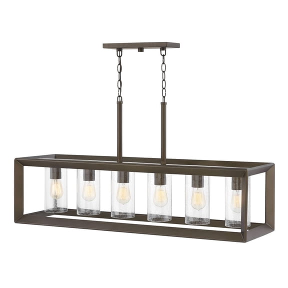 Hinkley Lighting - Six Light Outdoor Linear Chandelier - Rhodes - 6 Light
