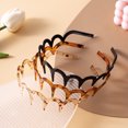 thumbnail image 5 of Diadema de peine para el cabello para mujer, aros de plástico en forma de U, dientes fijos, antideslizantes, esponjosos, accesorios para el cabello, 5 of 5