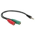 thumbnail image 4 of FLAMEEN 1 In 2 Audio Adapter, 3.5mm Audio Adapter Male To Female 2 Earphone Cables High Electrical Conductivity For Computer, 4 of 8