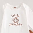 thumbnail image 5 of Dakiuu Baby Boys Girls Winter Fall Clothes Unisex Cute Pumpkin Long Sleeve Romper Bodysuit Tops with Drawstring Jogging Pants and Hats 3pcs Outfit Clothing for Newborn Infant, 5 of 8