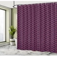 thumbnail image 4 of Ambesonne Floral Shower Curtain, Flowers Swirling Line, 69"Wx84"L, Dark Purple Magenta, 4 of 4