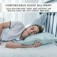 thumbnail image 7 of SLIKOFA Natural Mulberry Silk Pillowcase for Hair and Skin Silk Pillow Case with Hidden Zipper Soft Breathable Smooth Cooling Silk Pillow Covers for Sleeping (Haze Blue,Standard 20"X26",1Pcs), 7 of 7