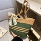thumbnail image 4 of Zhuge Bolso de hombro tejido para mujer, bolso de mano tejido, bolso de mano tejido elegante para playa de verano, bolsos de hombro de 9,44 x 5,9 x 6,69 pulgadas (caqui A), 4 of 4
