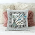thumbnail image 2 of Amrita Sen Designs  26 x 26 in. Love Your Vase Peacock Broadcloth Indoor & Outdoor Zippered Pillow - White, Black & Blue, 2 of 5