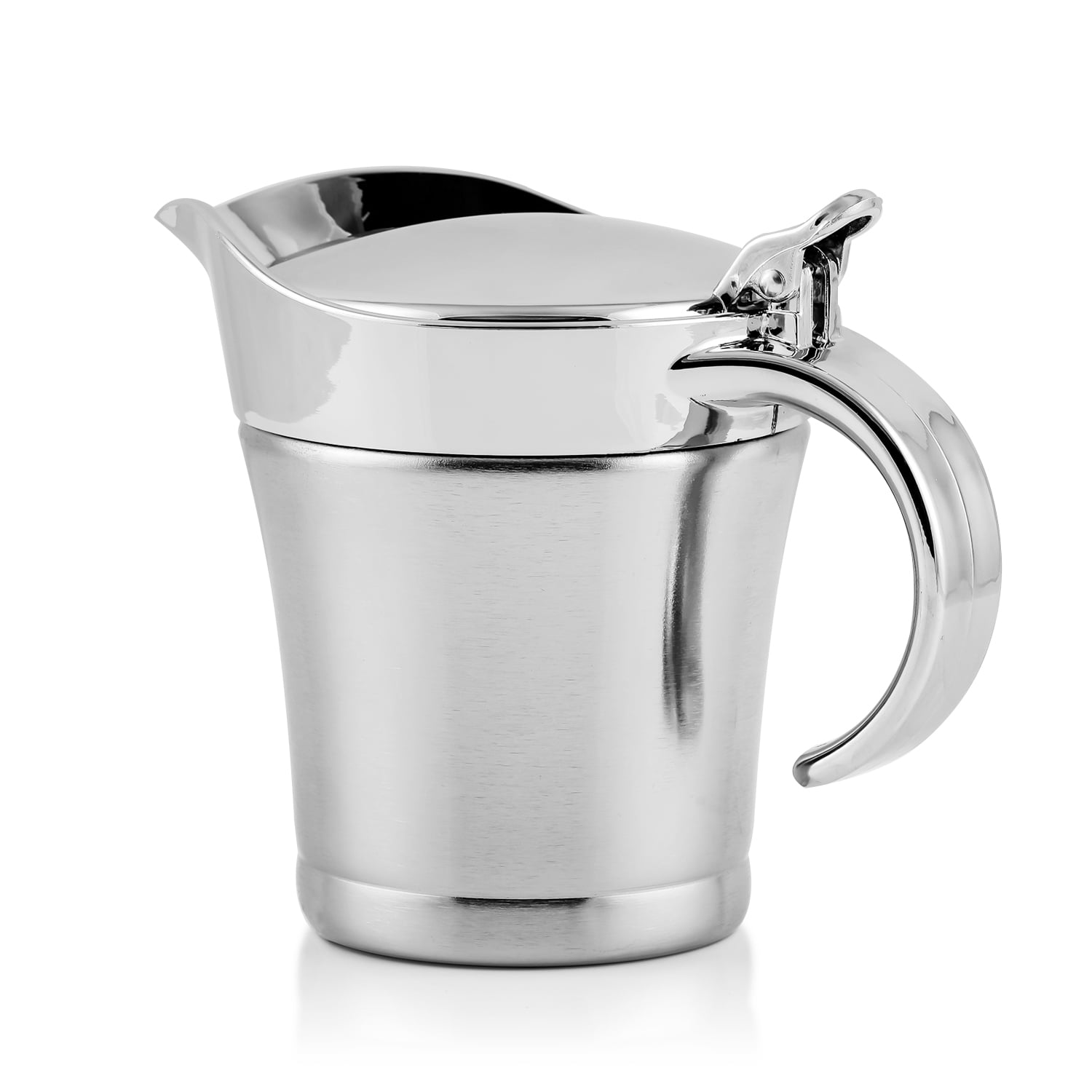 Ovente Stainless Steel Gravy Boat 14 Ounce, Double Wall Insulated Sauce
