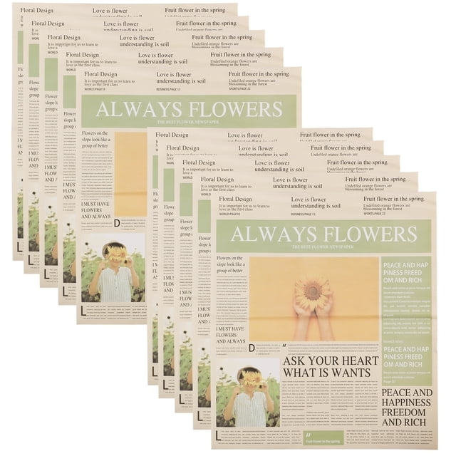 KAKOWELY 20 hojas de papel para envolver ramos de flores, papel para envolver flores, papel para envolver vintage