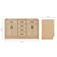 thumbnail image 3 of Ariel Hepburn 60 Inch Double Sink Base Cabinet In Oak, 3 of 10