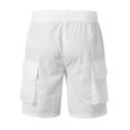 thumbnail image 7 of Men's Casual Shorts Sec Shorts Beach Wedding Men with Pockets Flashy Tie 4 8 Active Fuzzy Compression Cool for Men's Summer Fashion Thin Five Quarter Pants Solid Color White XL, 7 of 7