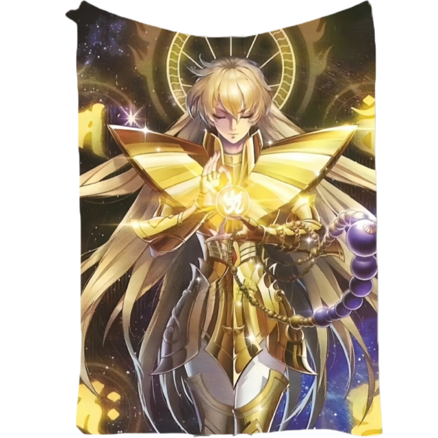 Manta SANMUU Premier con estampado de franela suave Saint Seiya Golden Scorpio