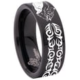 thumbnail image 6 of Wolf and Raven Tribal Tungsten Carbide Ring, 6 of 9