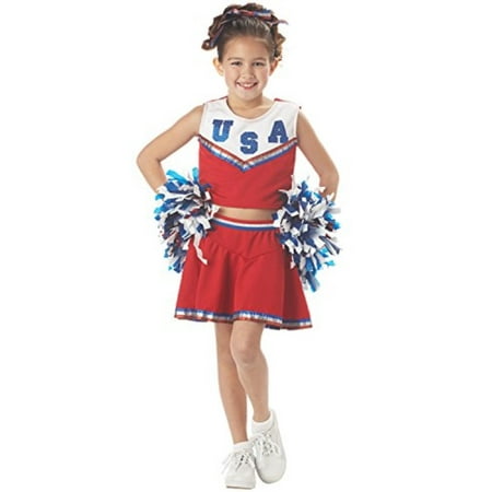 Patriotic Cheerleader Child Costume - Medium