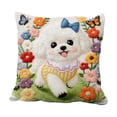 thumbnail image 2 of 17.72 IN/1.48 FT Simulated Cute Pet Animals Pillow Cover Cute Imitation Embroidery Sofa Cushion Cover Festival Decoration Pillow, 2 of 6
