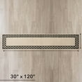 thumbnail image 4 of Washable Skid-Resistant Runner Rug, Trellis Border , Natural Twist and Black , 30 " x 120", 4 of 9