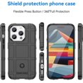 thumbnail image 2 of Slim Fit Case for iPhone 15 Pro, Rugged Shield Outdoor Durable Phone Case,Military Grade Anti-Dorp Protection and Camera Lens Protection Cover for iPhone 15 Pro (6.1 in.),HD Black, 2 of 7