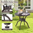 thumbnail image 2 of Gymax 31.5'' Cast Aluminum Table Round Dining Table w/ 2'' Umbrella Hole Patio, 2 of 10
