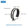 thumbnail image 2 of Uxcell T-Bolt Hose Clamp 2Pack 92-97mm Rubber Cushion Metal Intake Intercooler Clamps, 2 of 4