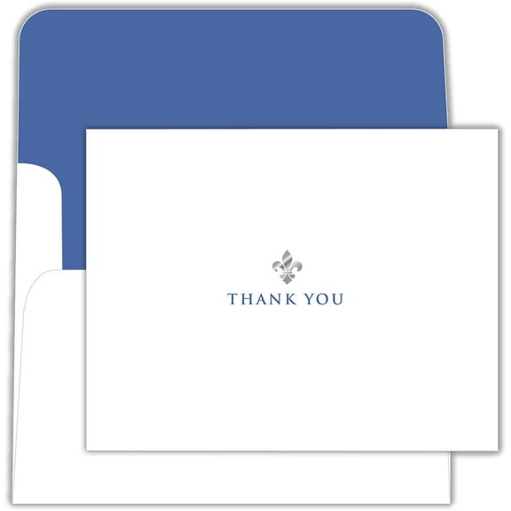 Fleur de Lis - Thank You - Boxed Thank You Cards, Box of 15