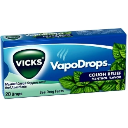 Vicks VapoDrops Cough Relief Drops Menthol Flavor 20 Each [case of 20] (Pack of 3)