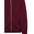 thumbnail image 3 of A2Y Women's Causal Basic Simple Zip Up Hoodie Sweat Jacket Burgundy L, 3 of 5