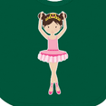 thumbnail image 4 of Inktastic Ballerina with Two Buns Girls Baby Bib, 4 of 4