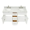 thumbnail image 6 of Ariel Hamlet 61 In. Double Oval Sink Vanity With 1.5 In. Carrara White Countertop In White, 6 of 11