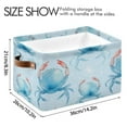 thumbnail image 3 of Crabs Storage Basket Large Foldable Storage Bin Laundry Baskets Toys Box Book Foldable Organizer Bag 14.2x10.2x8.3 Inches 1 PC, 3 of 8