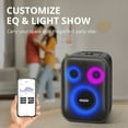 thumbnail image 5 of Tronsmart Halo 200 Portable Active PA Speaker 180W, Bluetooth Streaming, Wireless Speaker Connection, EQ & App for DJ, Music Gigs, Karaoke, Outdoor Party, 5 of 11