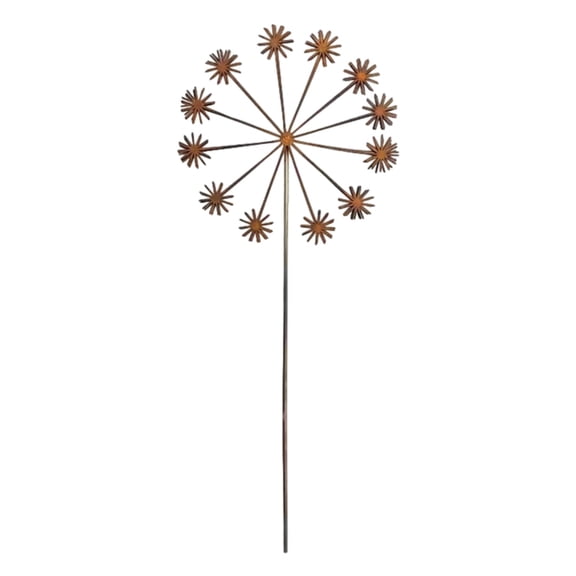 Misright Rusty Metal Flowers Garden Stakes Outdoor Decorative Plant Stakes Easy Installation
