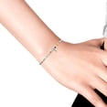 thumbnail image 4 of Sweet Chic Multicolor Stones Charm Sterling Silver Elastic Bracelet, 4 of 4