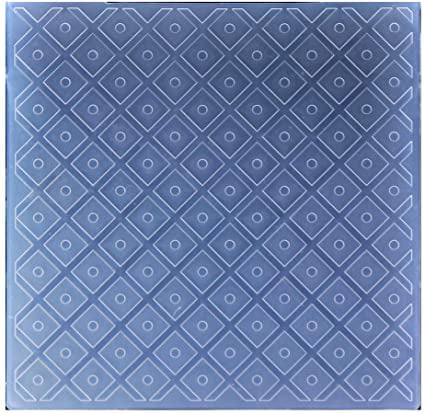 Kwan Crafts Weaving Pattern Plastic Embossing Folders for Card Making Scrapbooking and Other Paper Crafts,15x15cm 