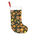 thumbnail image 2 of Honeii Autumn Harvest Pumpkin Basket for Christmas Stocking,Large Xmas Stocking,Holiday and Family Stocking for Fireplace Christmas Holiday Party Decoration, 2 of 7