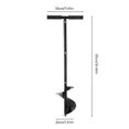 thumbnail image 2 of Manual Fence Post Hole Auger Soil Digger Hole Borer Hand Digger Black 7Inch, 2 of 5