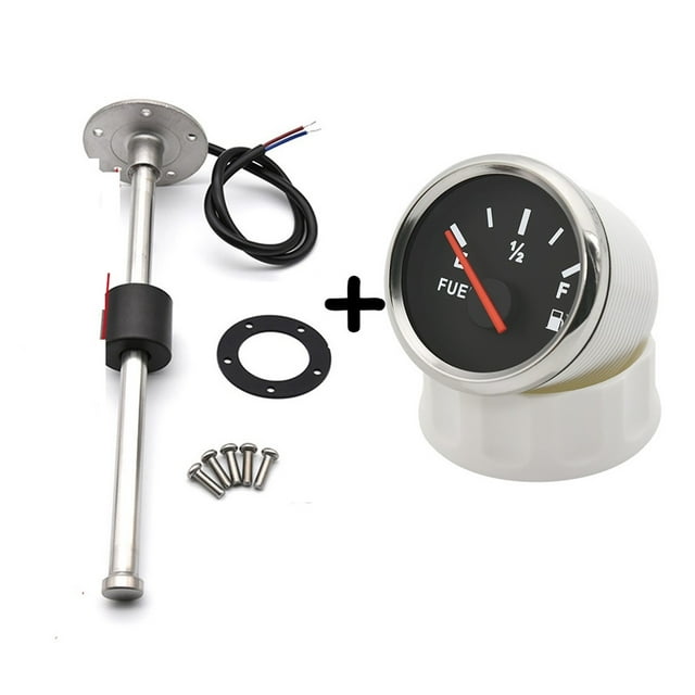 52MM Fuel Level Gauge With Fuel Level Sensor 100MM 125MM 150MM 200MM 250MM 0-190ohm Oil Liquid Tank Fuel Level Indicator ,Easy to Install