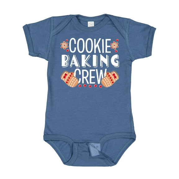 Inktastic Christmas Cookie Baking Crew with Oven Mitts Boys or Girls Baby Bodysuit