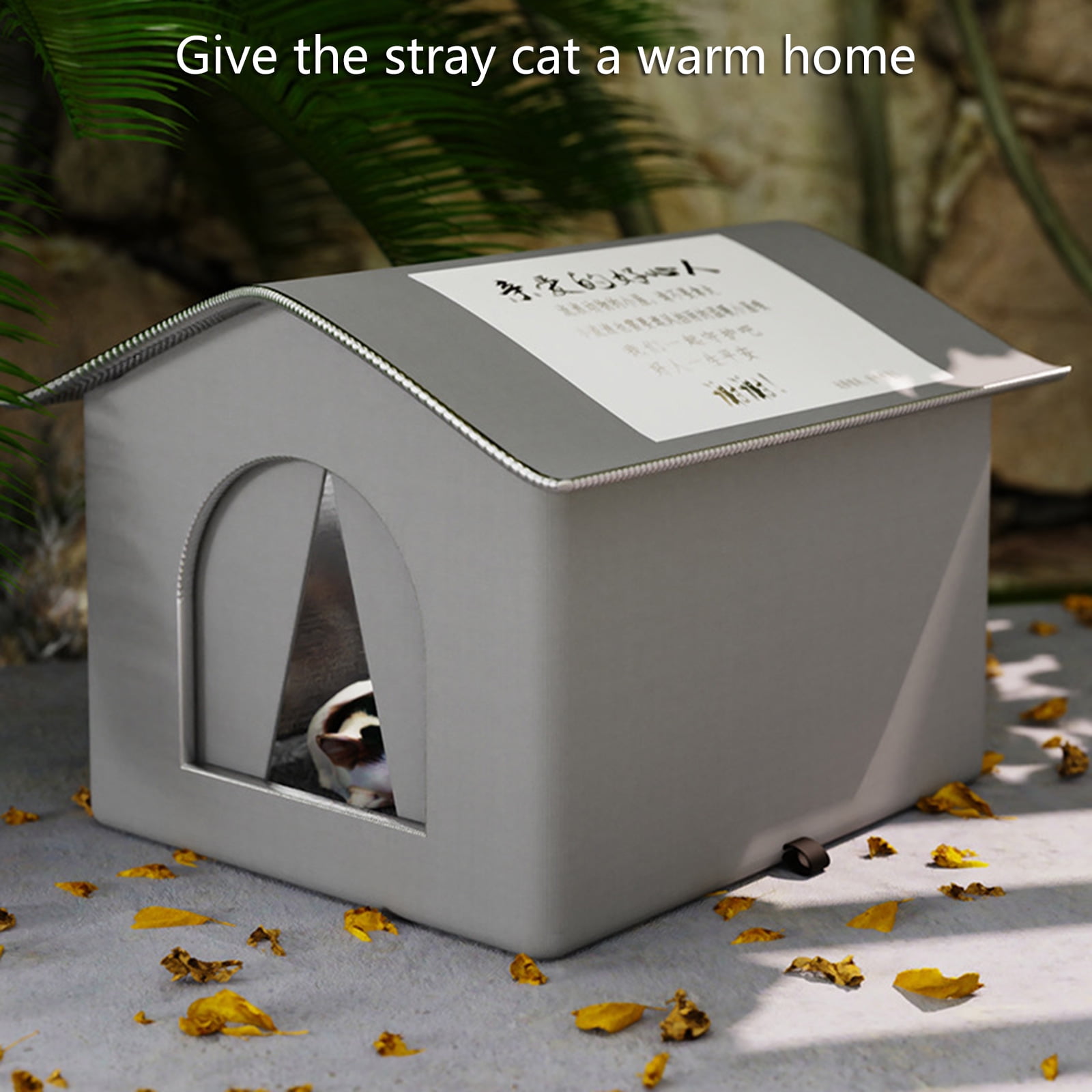 Warmth Cats House Waterproof and Cold Prevent Nest for Strays Cats Great for Outdoor Garden Yard Patios Use Shelter Supply