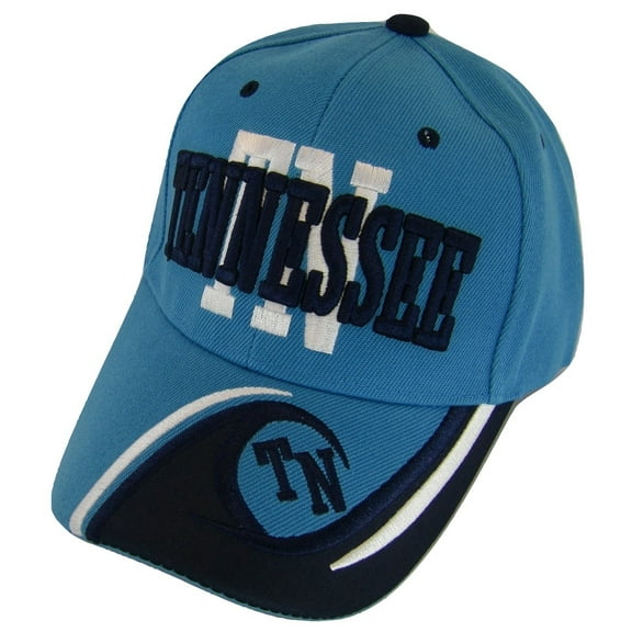 Tennessee Men's Wave Pattern Adjustable Baseball Cap (Teal/Navy)