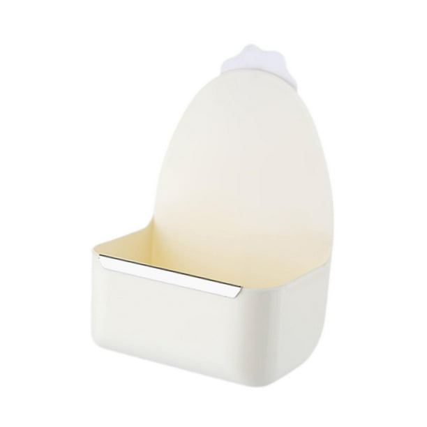 Comedero colgante para jaula de conejos, cuenco de comida, cuenco de agua premium fácil de limpiar, comedero para conejos, cobayas, hámsters y Blanco