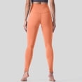 thumbnail image 5 of Fulijie Solid Color Activewear Stretch Sport Yoga Yoga Pants for Women, Size S-3XL, Big&Tall, Orange, Women's Solid Color Fashionable Casual Sports Hip Lifting High Elastic Tight Yoga Pants, 5 of 6