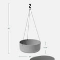 thumbnail image 4 of Veradek Mason Series Hanging Kona Bowl 14" Plastic-Stone Planter - Gray, 4 of 8