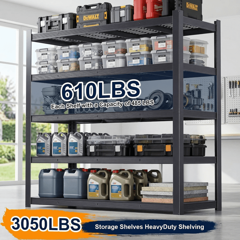 uberlyfe 84" Heavy Duty 5-Tier Garage Shelving, 3050 Lbs photo 3